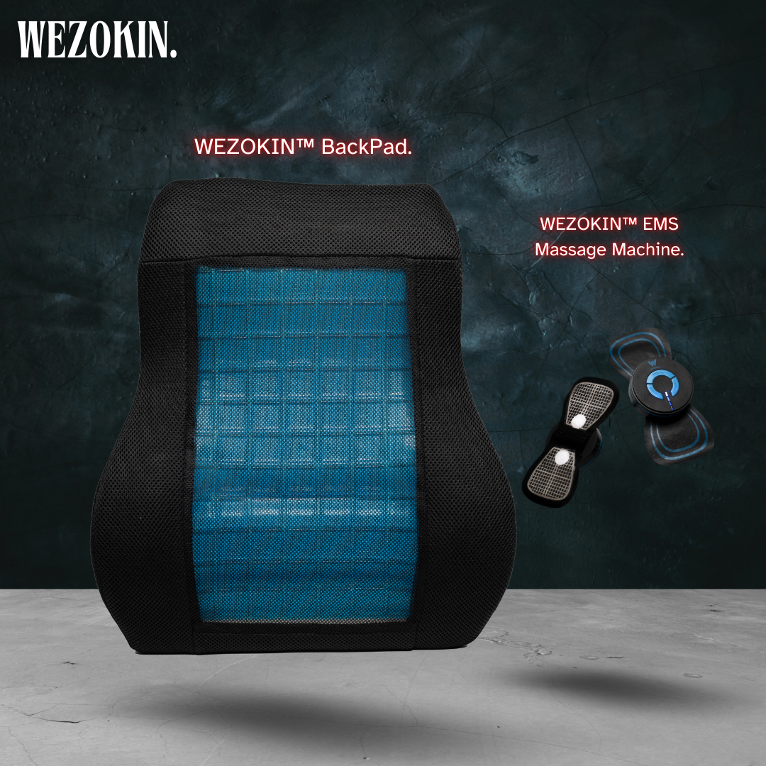 WEZOKIN BackPad for Lumbar Support & NanoZen EMS Massaging Device